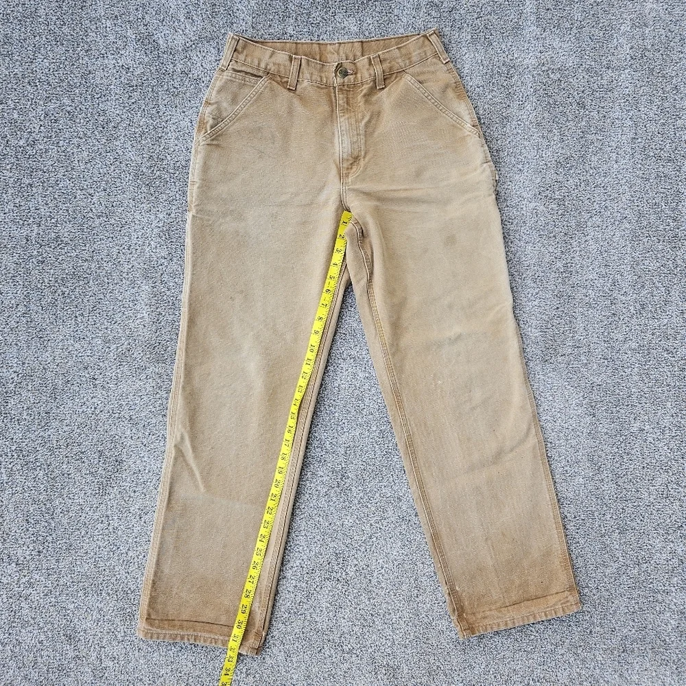 Carhartt B11-BRN Canvas Carpenter Pants Workwear Loose Original Fit Mens 31x32